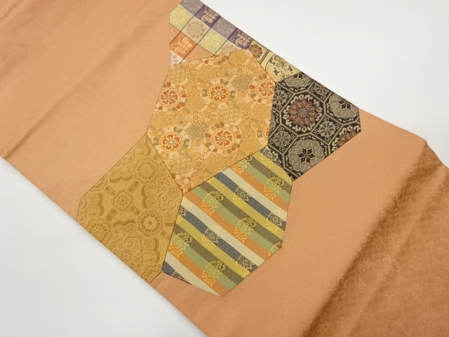 JAPANESE NAGOYA OBI / WOVEN FLOWER CREST